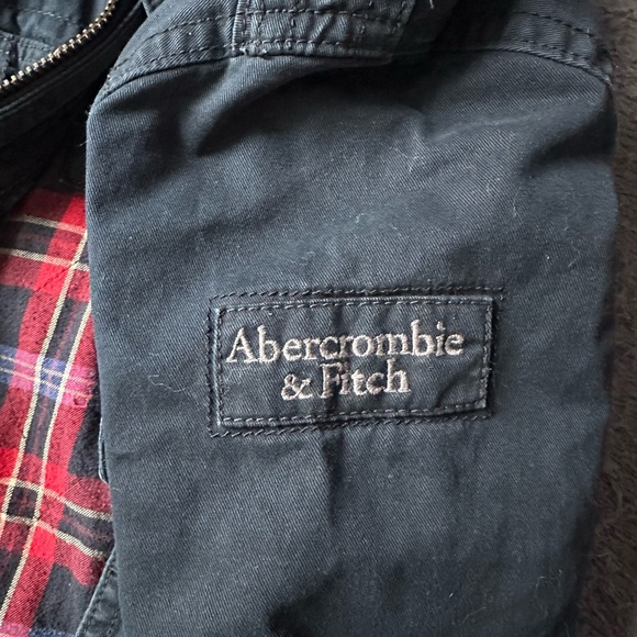 Y2K Abercrombie & Fitch Men’s Military Plaid Lined Jacket, Size Small - Picture 6 of 7